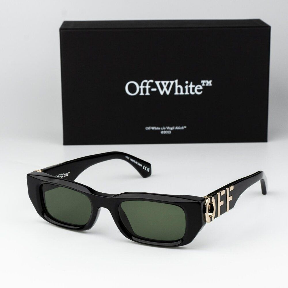 Off-White FILLMORE Women Sunglasses Black Green Square OERI124 FILLMORE 1055